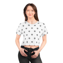 Load image into Gallery viewer, White BWB All Over Crop Tee
