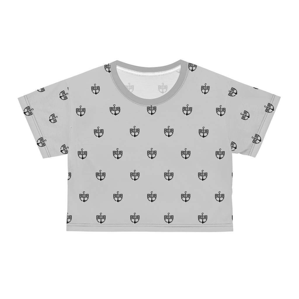 Grey BWB All Over Crop Tee