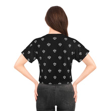 Load image into Gallery viewer, Black BWB All Over Crop Tee
