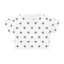 Load image into Gallery viewer, White BWB All Over Crop Tee
